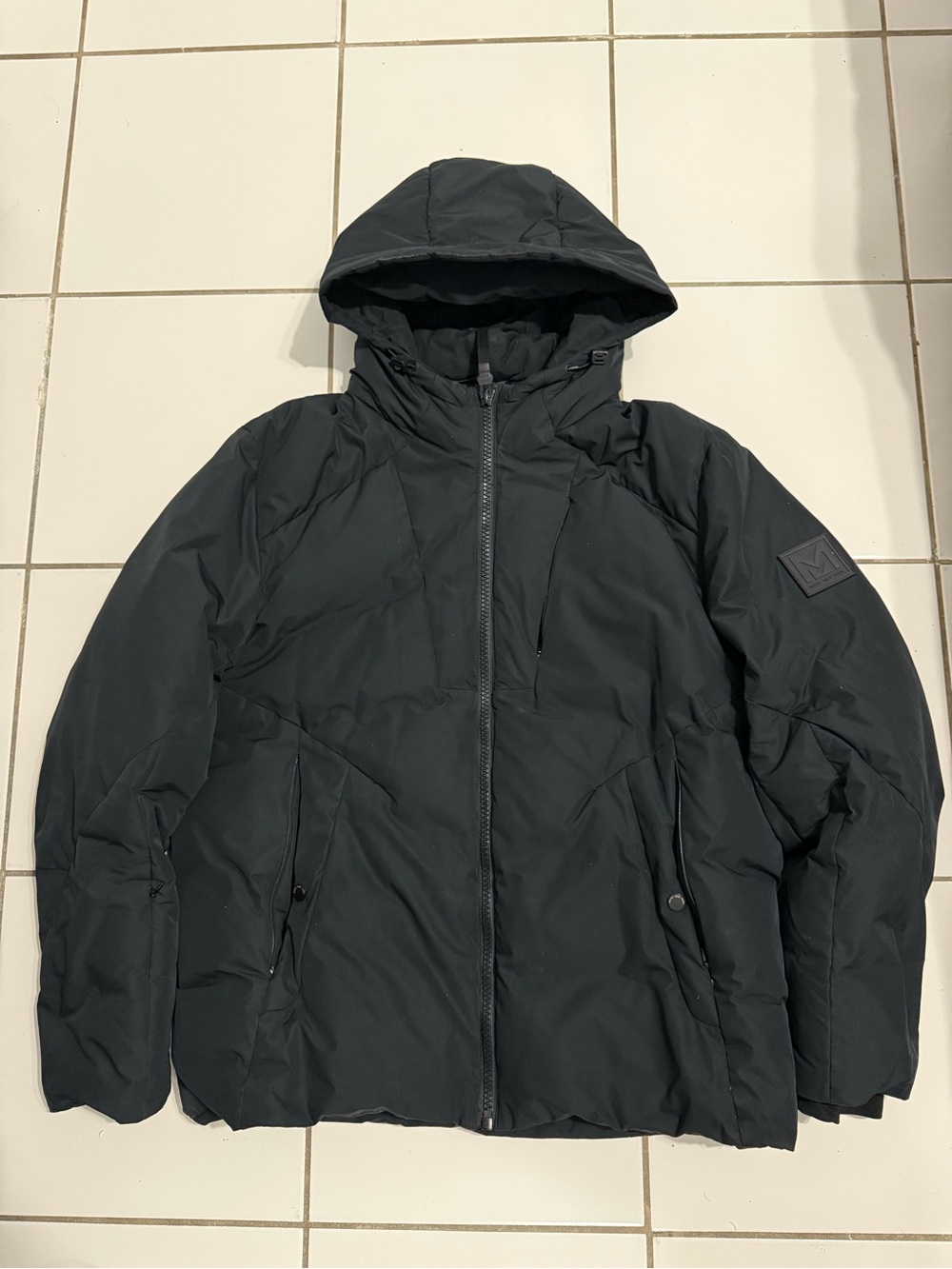 Marc New York Black Hooded Puffer Jacket